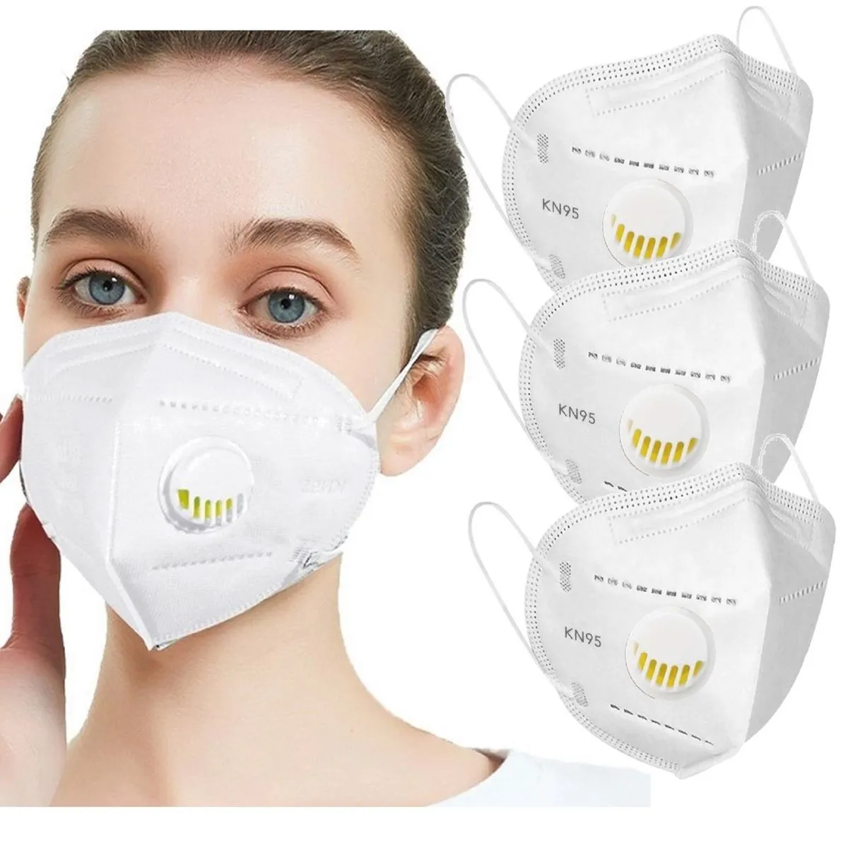 OOMPH Pack of 3 Anti-Pollution Reusable 5 Layer Mask - White