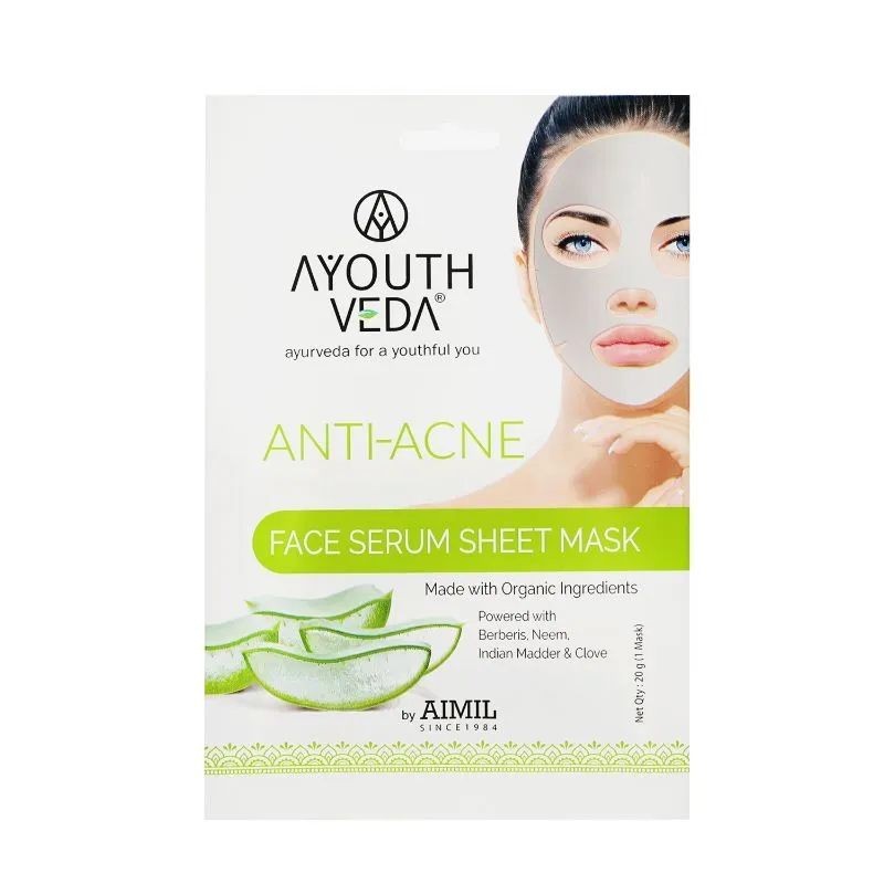 AyouthVeda Anti-Acne Face Serum Sheet Mask for Acne Prone Skin