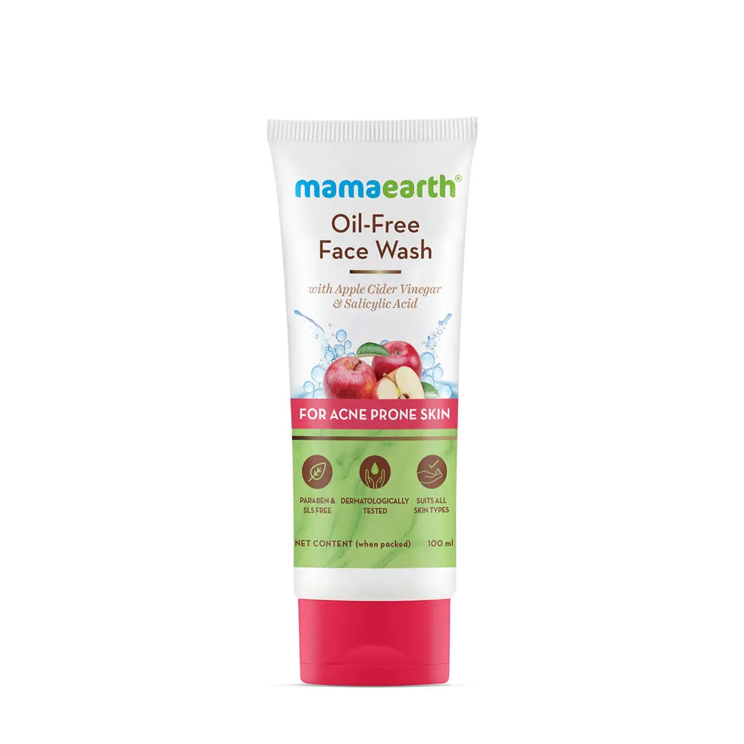 Mamaearth Oil-Free Face Wash for Acne-Prone Skin, with Apple Cider Vinegar & Salicylic Acid 100 ml