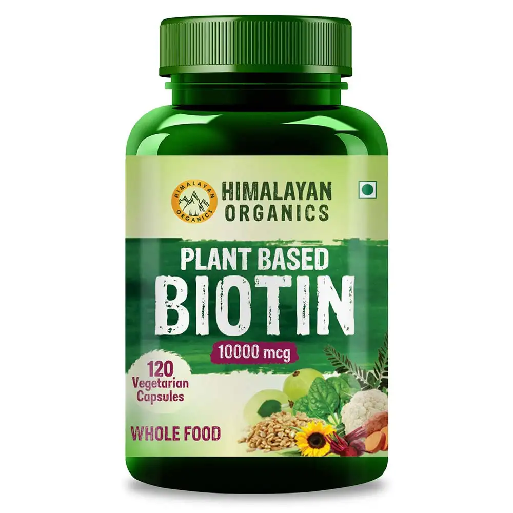 Himalayan Organics Plant Based Biotin 10000mcg,  120 capsules  Unflavoured