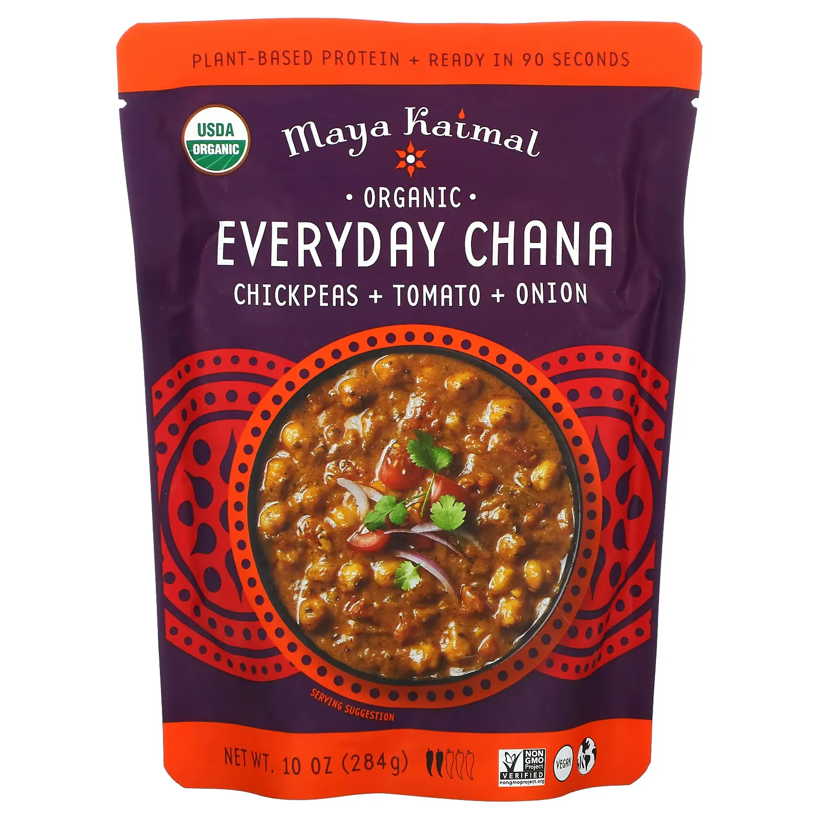 Organic Everyday Chana, Chickpeas + Tomato + Onion, 10 oz (284 g)