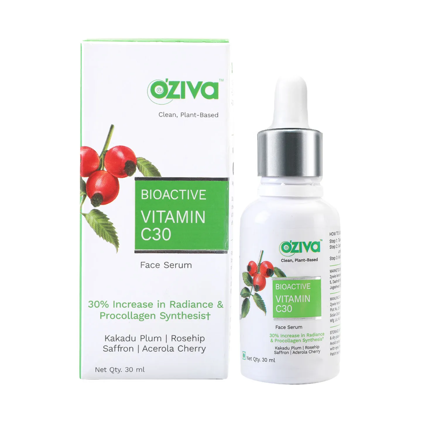 Oziva Bioactive Vitamin C30 Face Serum For Skin Radiance Enhancement