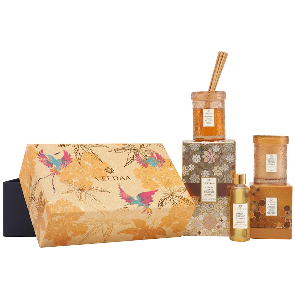 Veedaa Candles Bombay Orange Bourbon Duo Gift Set