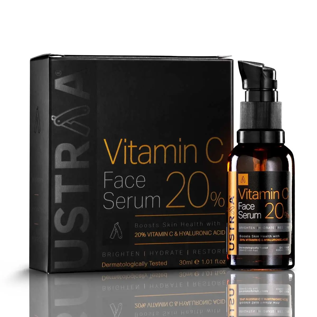 Ustraa 20% Vitamin C Face Serum with Hyaluronic Acid (30 ml)