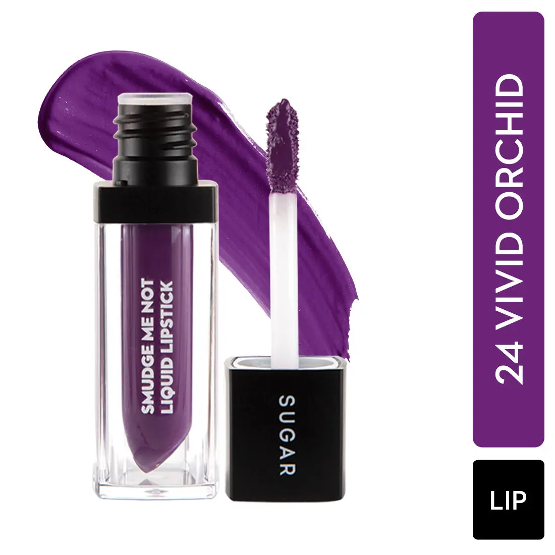 SUGAR Cosmetics - Smudge Me Not - Liquid Lipstick - 24 Vivid Orchid (Bright Orchid) - 4.5 ml - Ultra Matte Liquid Lipstick, Transferproof and Waterproof, Lasts Up to 12 hours