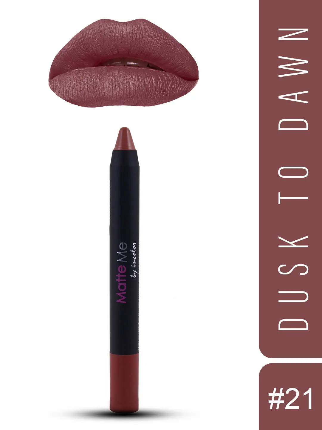 Incolor Matte Me Crayon Lipstick 21 Dusk To Down 2.3 Gms