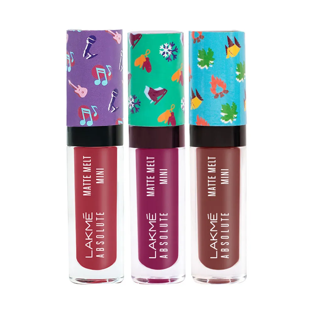 Lakme Absolute Matte Melt Mini Liquid Lip Color Combo