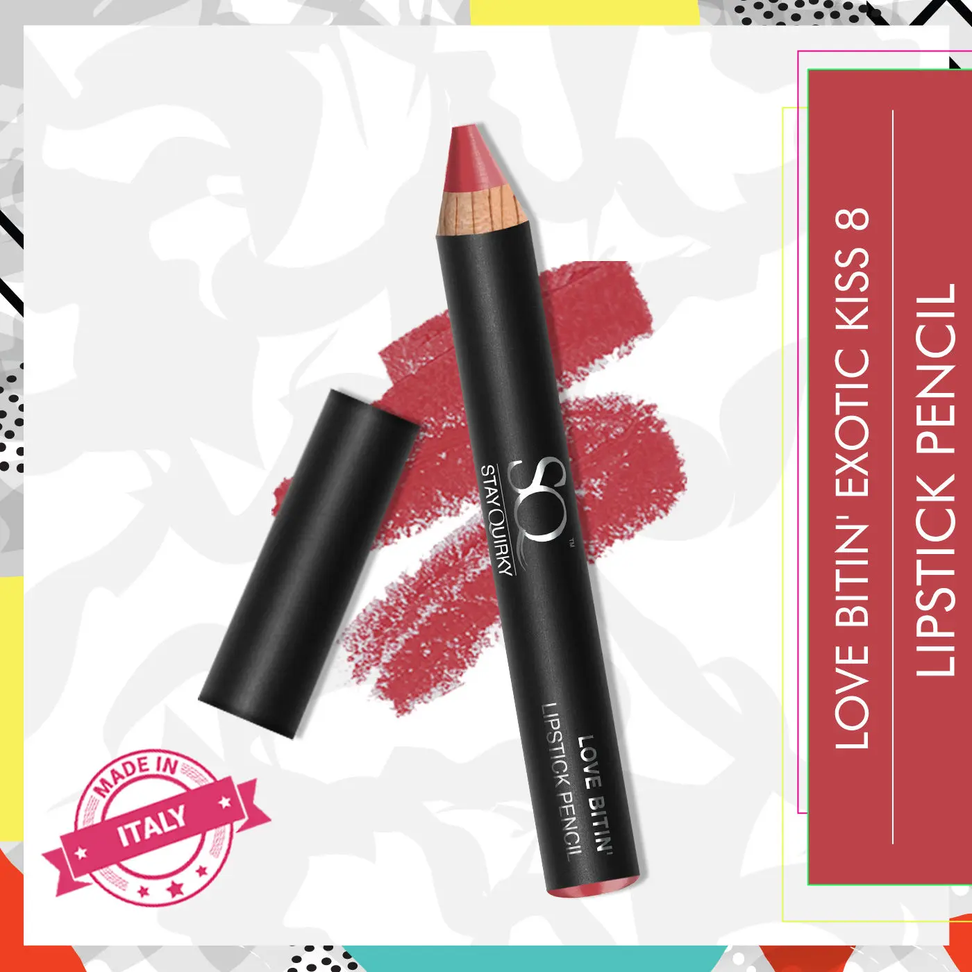 Stay Quirky Mini Lip Crayon | Lipstick Pencil | Lipstick - Love Bitin' Exotic Kiss 8 (2.1g)