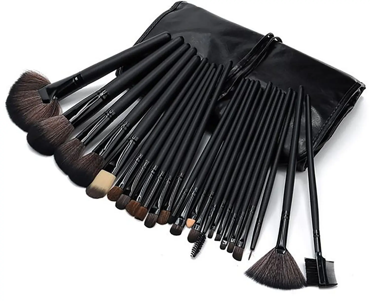 Ronzille Professional Premium Makeup brush Set of 24 (Black)