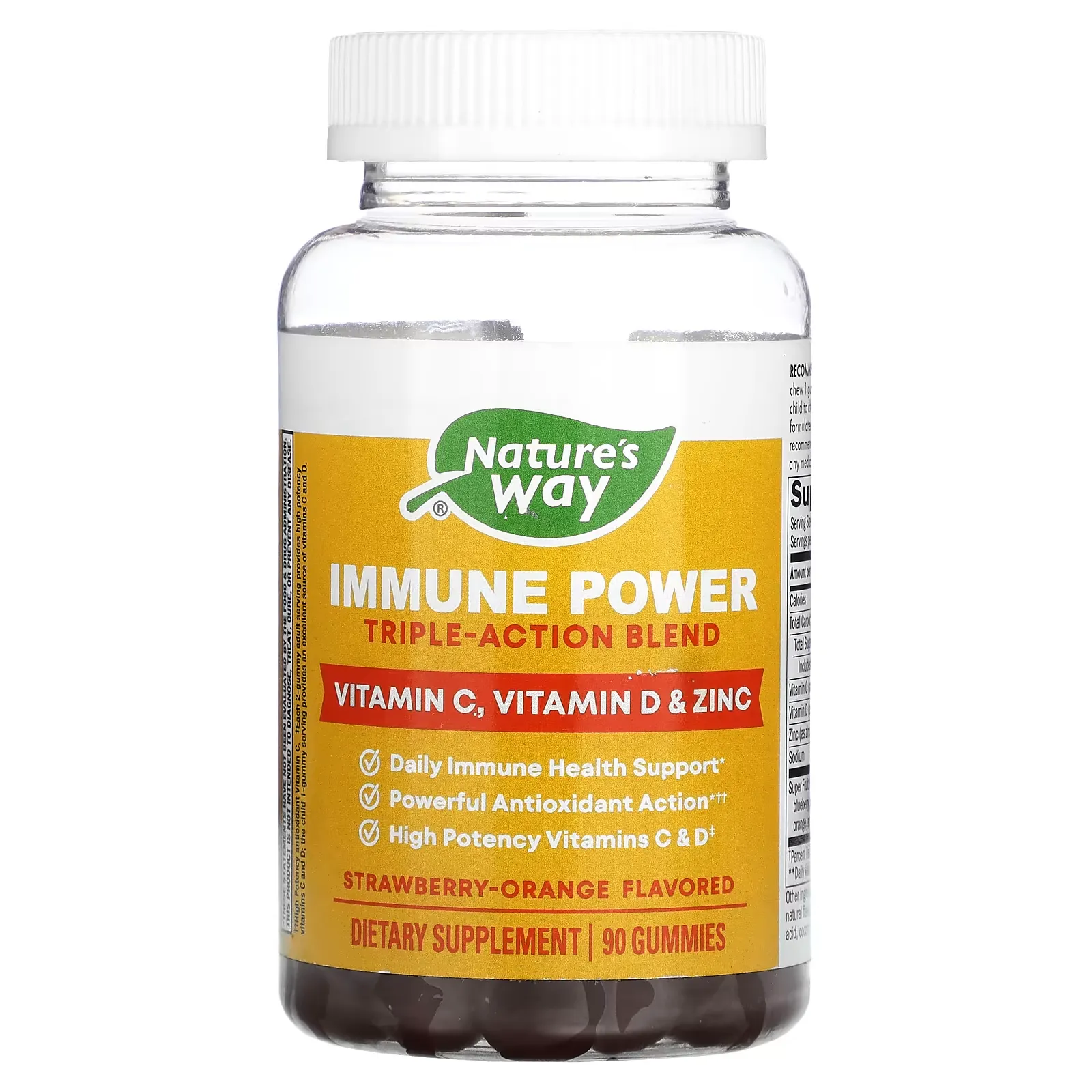 Immune Power, Triple-Action Blend, Strawberry-Orange, 90 Gummies