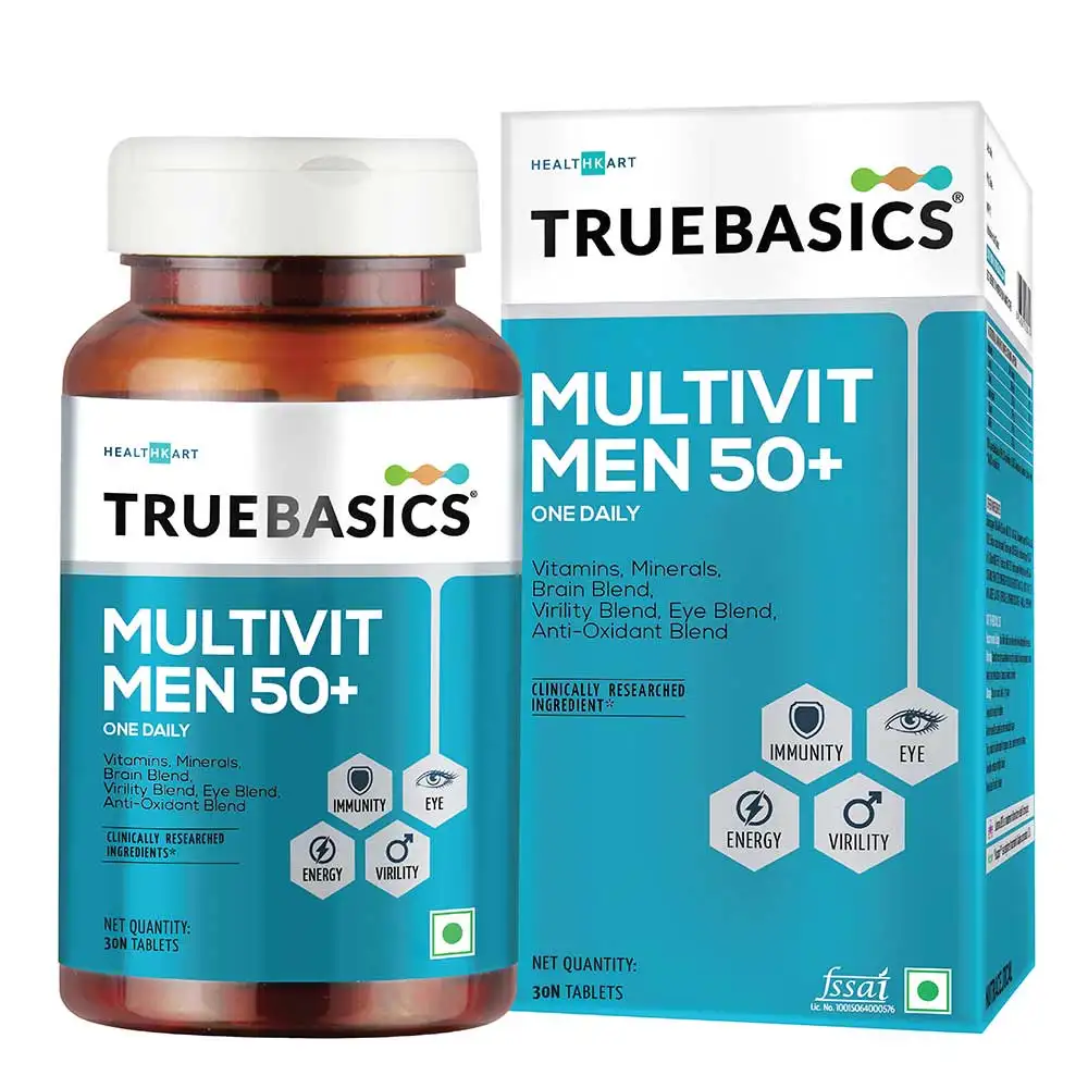 TrueBasics Multivit Men 50+ One Daily Multivitamin,  30 tablet(s)  Unflavoured