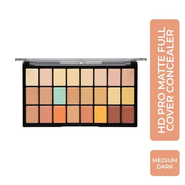 Half N Half Full Cover Concealer Makeup Kit Multicolor Palette - Medium-dark