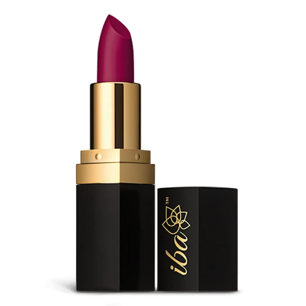 Iba Long Stay Matte Lipstick Shade M04 Wild Magenta, 4g | Intense Colour | Highly Pigmented and Long Lasting Matte Finish | Enriched with Vitamin E | 100% Natural, Vegan & Cruelty Free