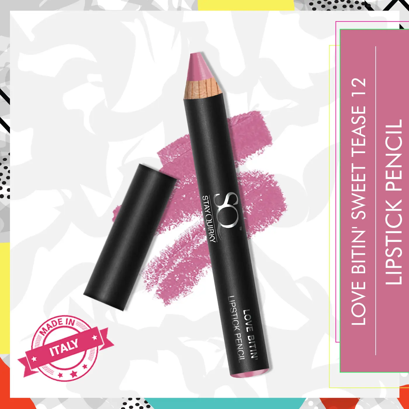 Stay Quirky Mini Lip Crayon | Lipstick Pencil | Lipstick - Love Bitin' Sweet Tease 12 (2.1g)