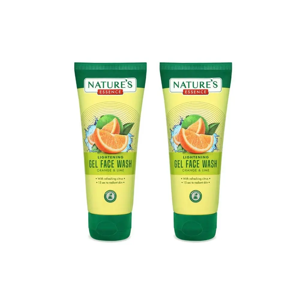 Nature's Essence lightening gel face wash orange & lime Pack of 2