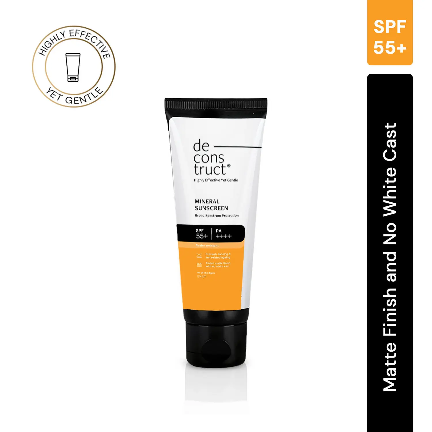 Deconstruct Tinted Mineral Sunscreen - SPF 55+ and PA++++ - Broad Spectrum and Water Resistant Sunscreen |(50 g)