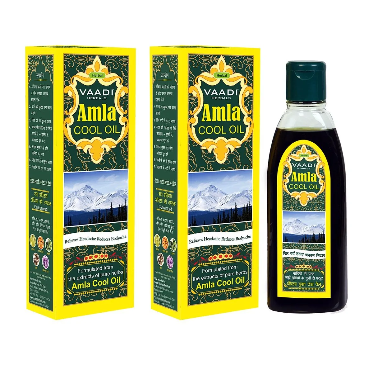 Vaadi Herbals Value Pack Of 2 Amla Cool Oil With Brahmi & Amla Extract