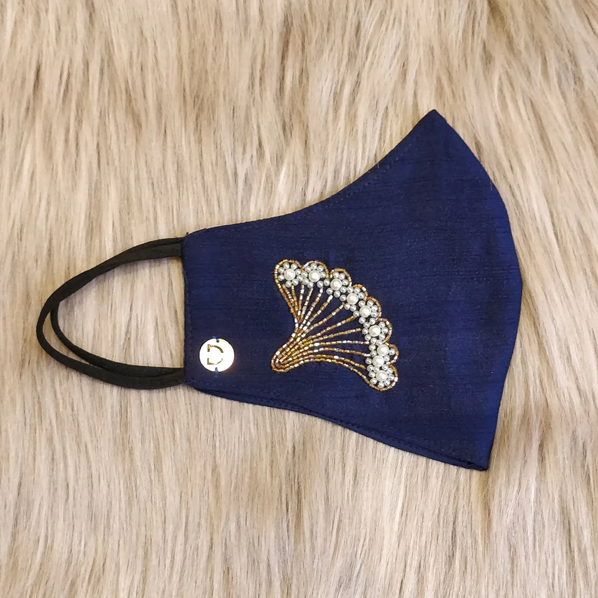 Diya Aswani Royal Blue Dandelion Mask