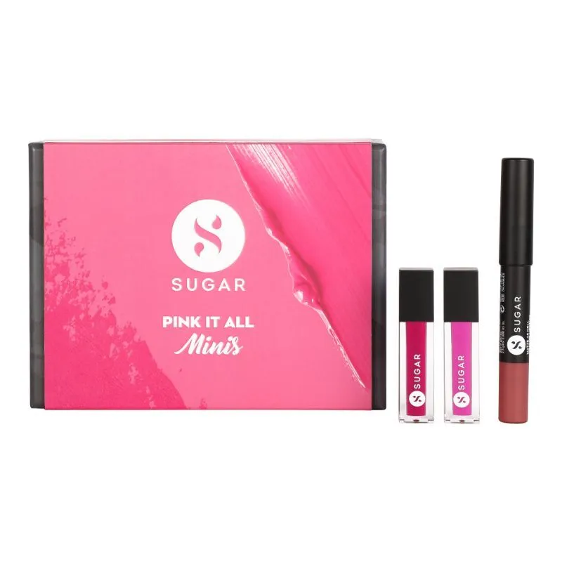 SUGAR Cosmetics Pink It All Mini Lipstick Set