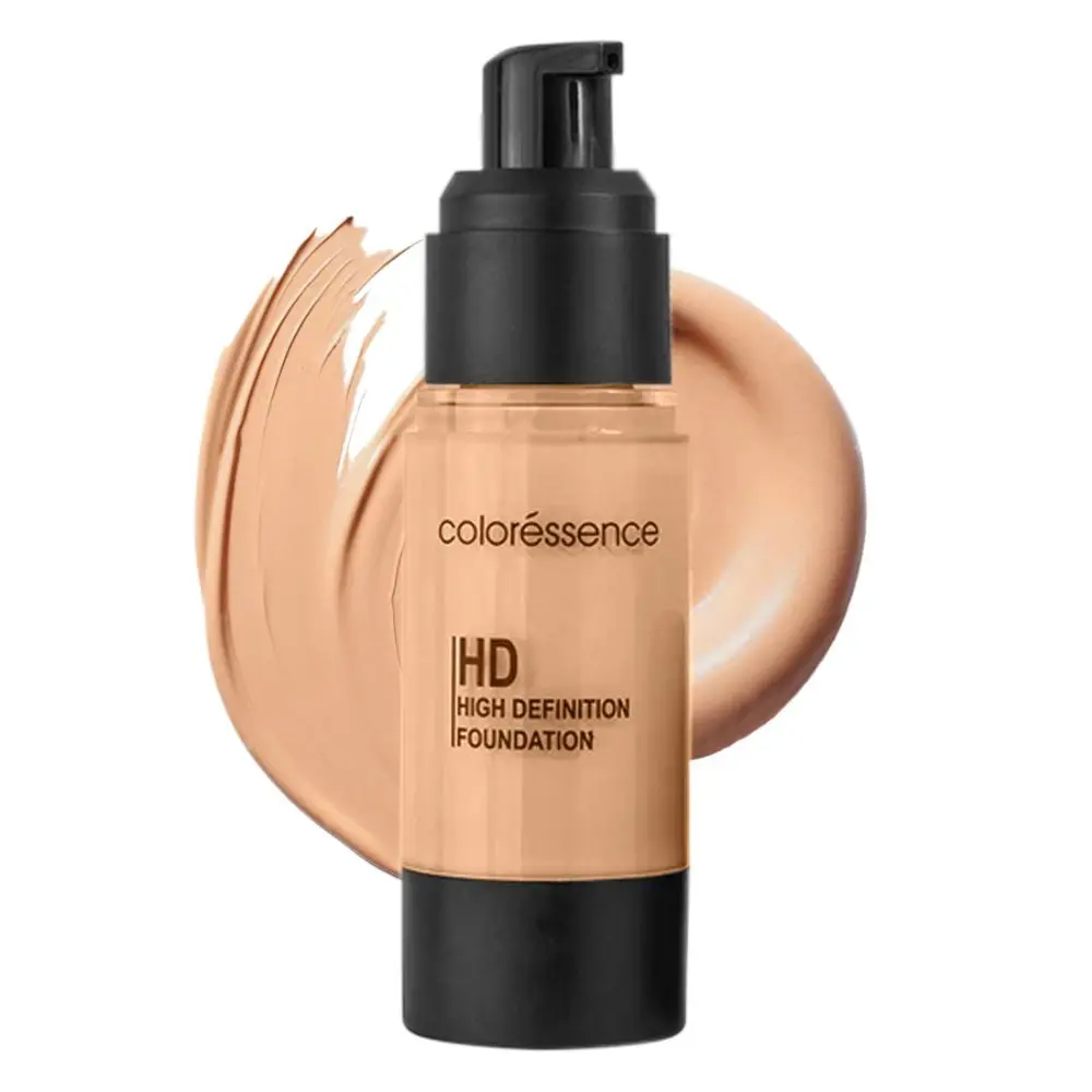 COLORESSENCE HD Foundation, High Coverage Matte Finish Liquid Foundation to Cover Blemishes and Dark Spots 30ml HDF-2 (Steamy-Mocha)