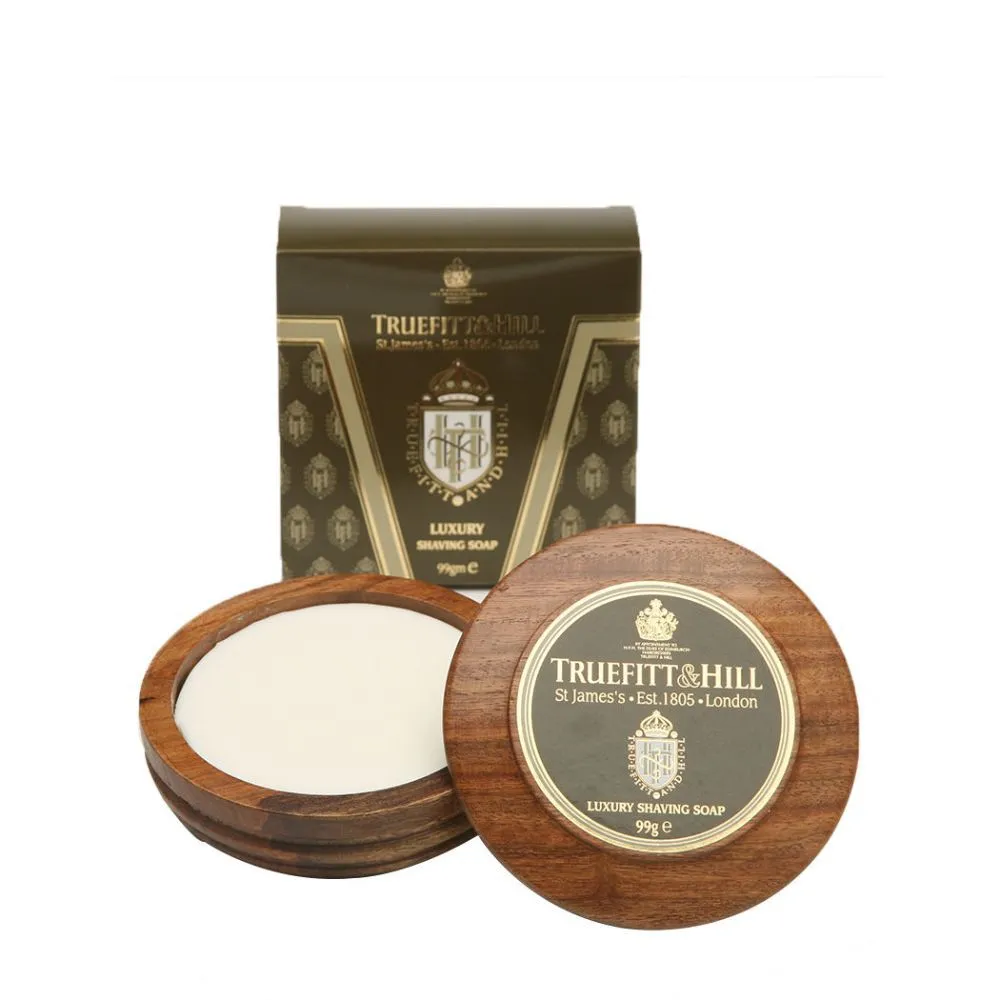 Truefitt & Hill Luxury Shaving Soap In Wooden Bowl