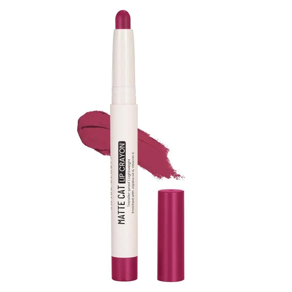 Swiss Beauty Non-Transfer Matte Cat Lip Crayon | Water-Resistant | Long-Lasting 8 Hours Stay | Retractable Lip Crayon |Lighweight|Shade 11 Wild Rose 1.5 gm