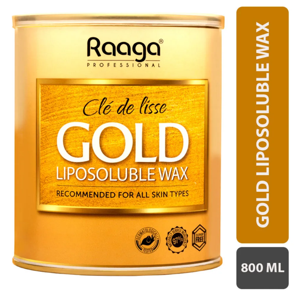 Raaga Professional Liposoluble Metallic Wax, Gold