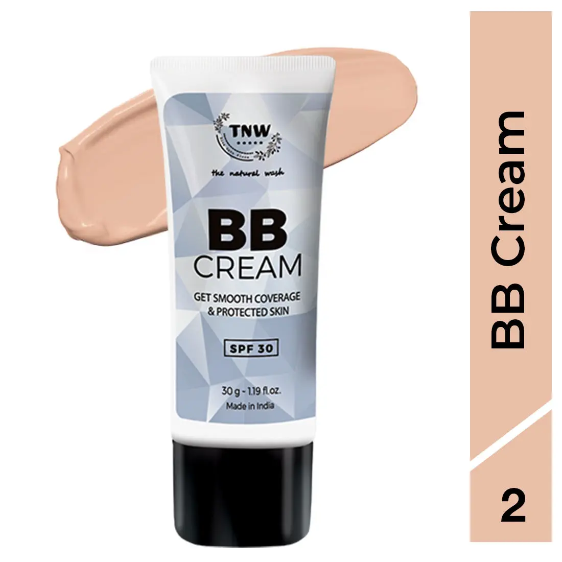 TNW – The Natural Wash BB Cream for Medium Coverage & No Makeup Look | BB cream with SPF 30 and Natural Ingredients | Suits Medium to Deep Skin Tones