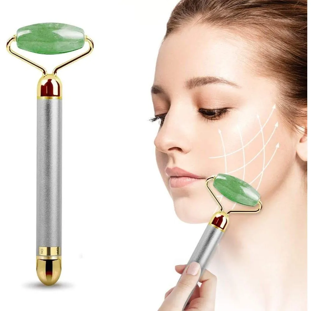 Getmecraft Green Jade Aventurine Vibrating Facial Roller