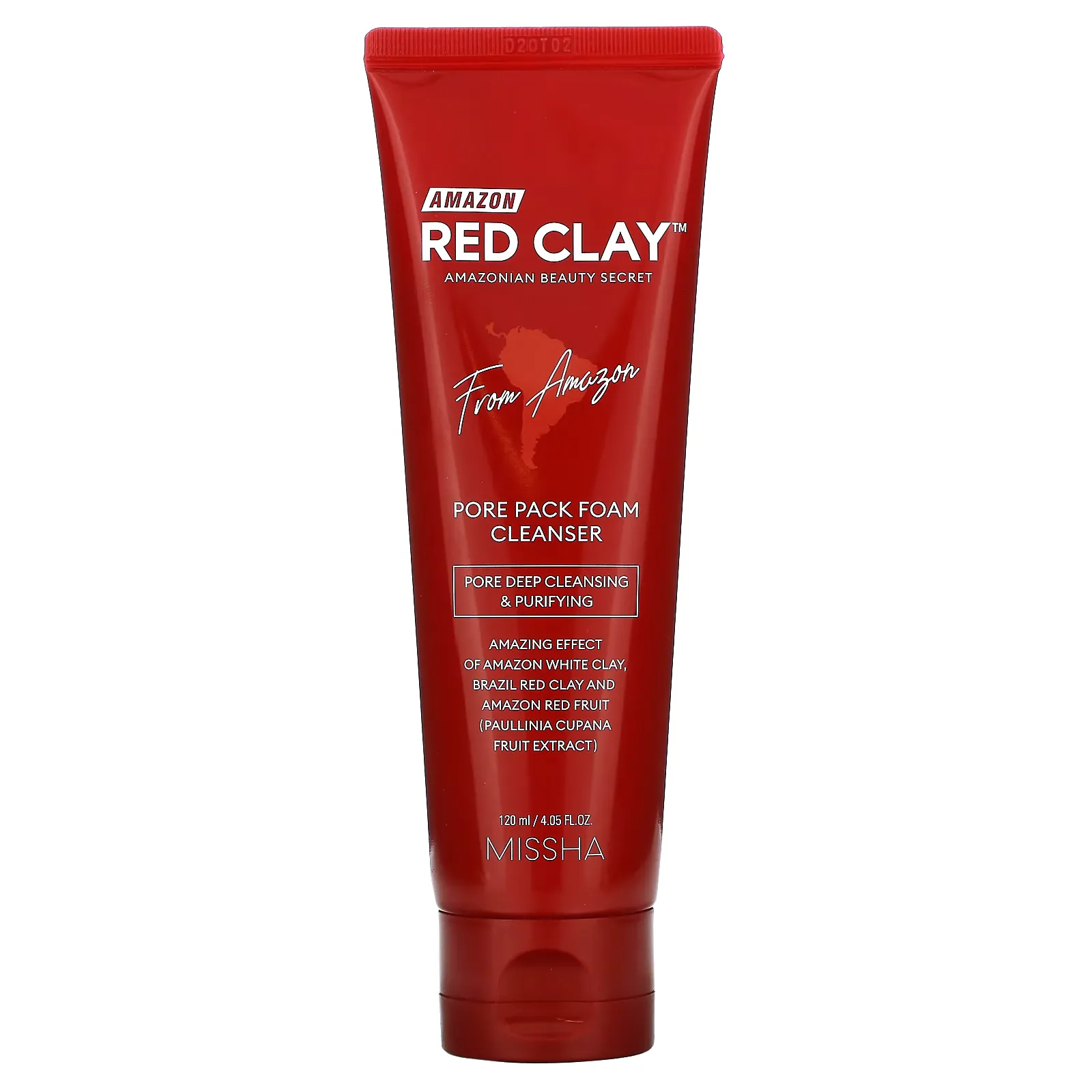 Amazon Red Clay, Pore Pack Foam Cleanser, 4.05 fl oz (120 ml)