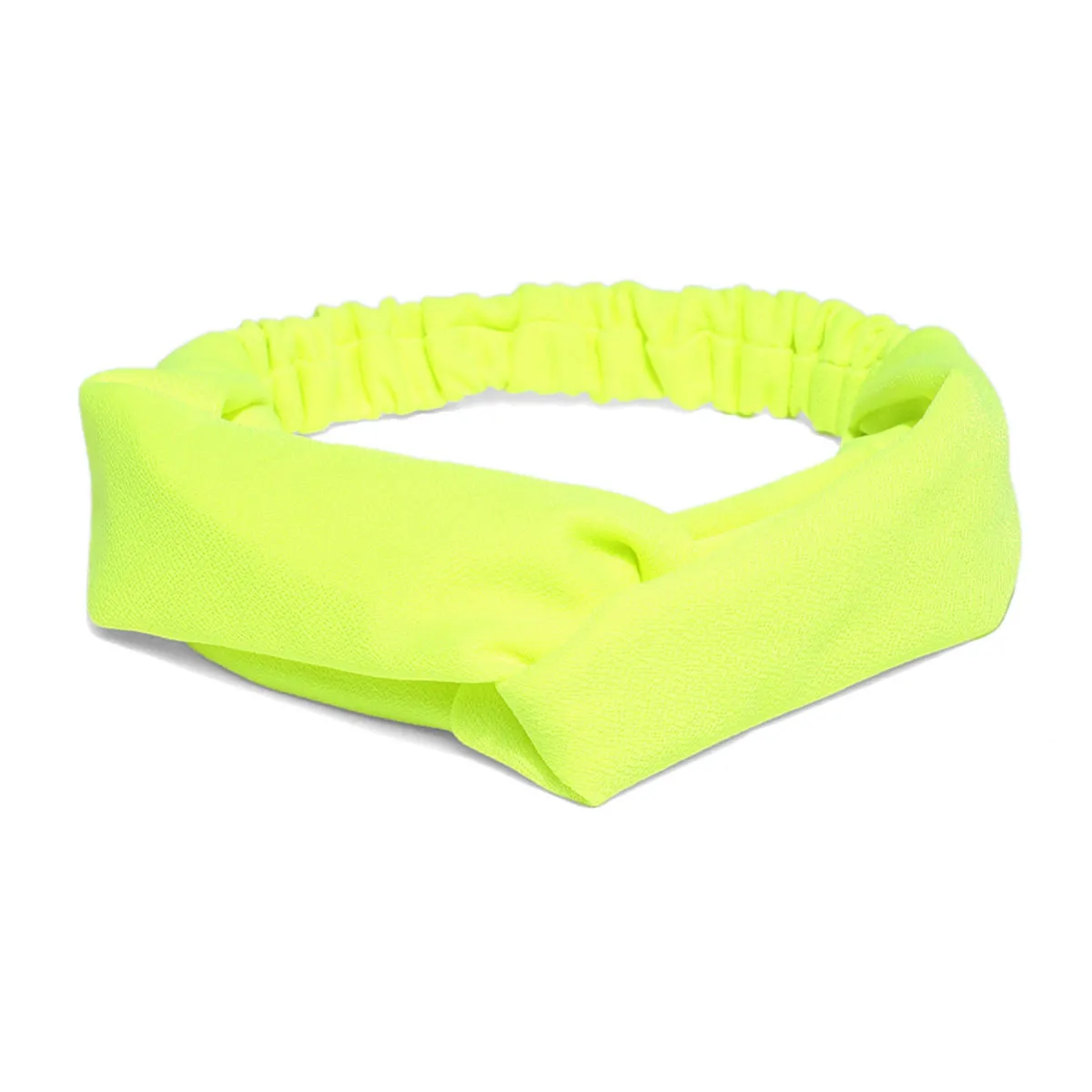 Toniq Neon Green Elasticated Hairband For Women