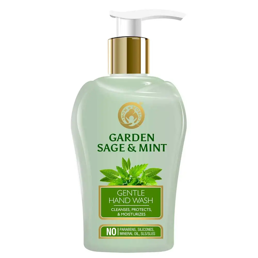 Mom & World Garden Sage & Mint Gentle Hand Wash,  Fragrance Free  250 ml  with Shea Butter