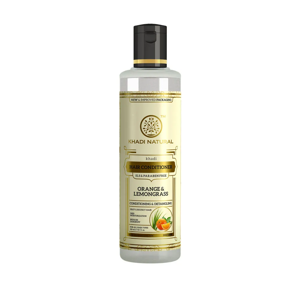 Khadi Natural Orange & Lemongrass Herbal Hair Conditioner - SLS & Paraben Free