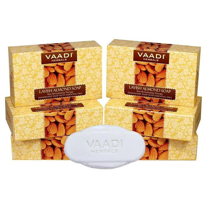 Vaadi Herbals Lavish Almond Soap (5 + 1 Free) (75 g) (Pack of 6)