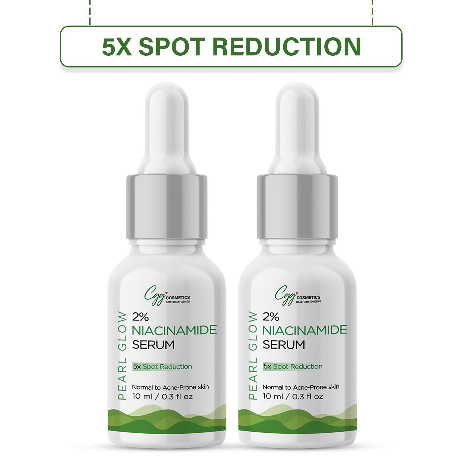 CGG Cosmetics 2% Niacinamide Serum - 5x Spot Reduction - Pack Of 2