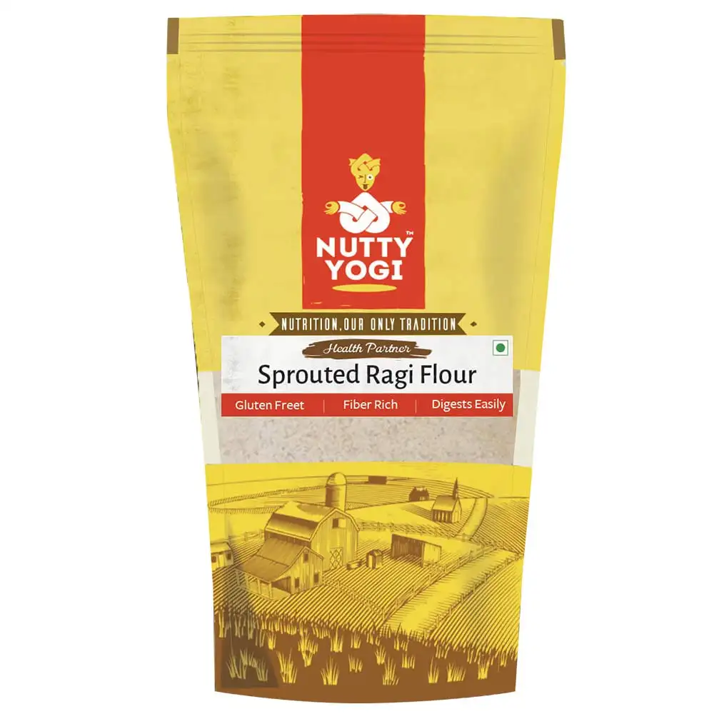 Nutty Yogi Sprouted Ragi Flour,  Unflavoured  500 g