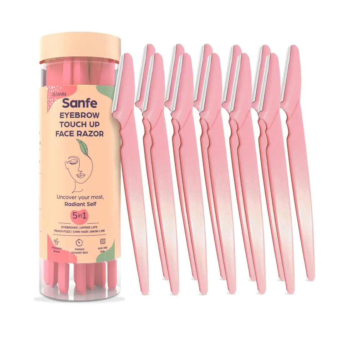 Sanfe Eyebrow Touch Up Hair Removing Face Razor For Women (Pack of 12)