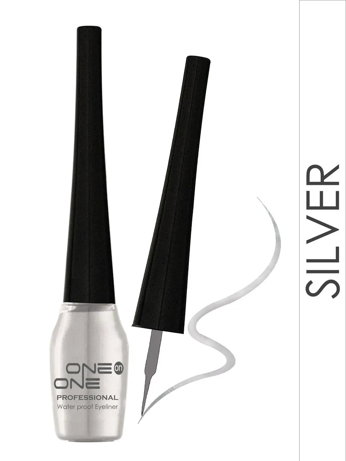 ONE on ONE Waterproof Eyeliner, Silver (5 ml)