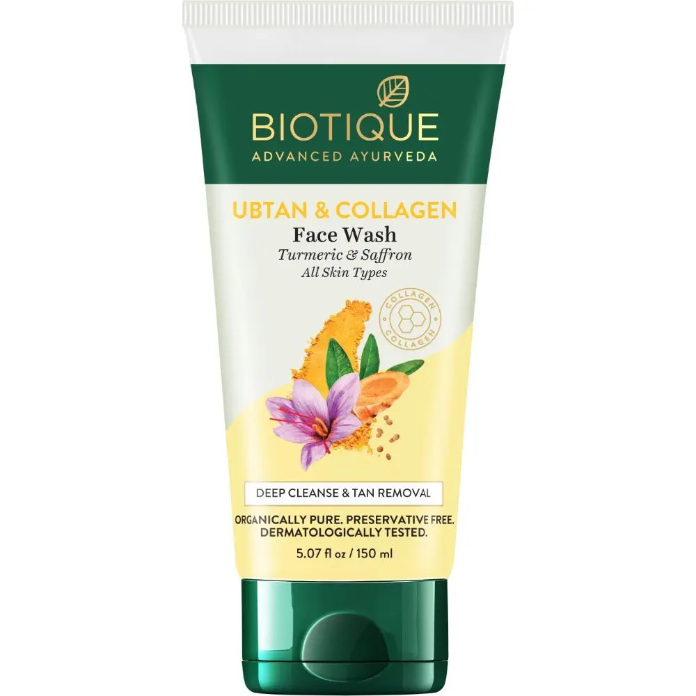 BIOTIQUE UBTAN & COLLAGEN Face Wash (150 ml)