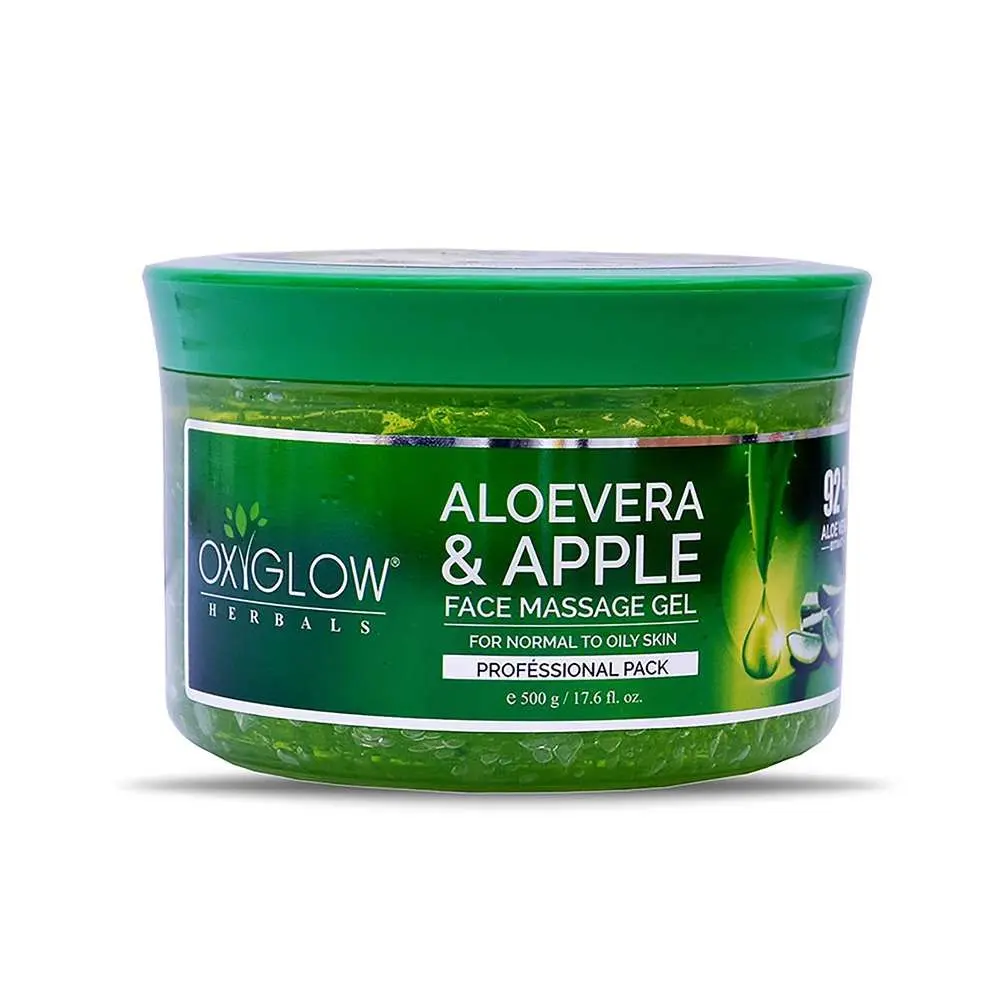 OxyGlow Herbals Aloevera & Apple Face Massage Gel,500g,Soothes& Cleans