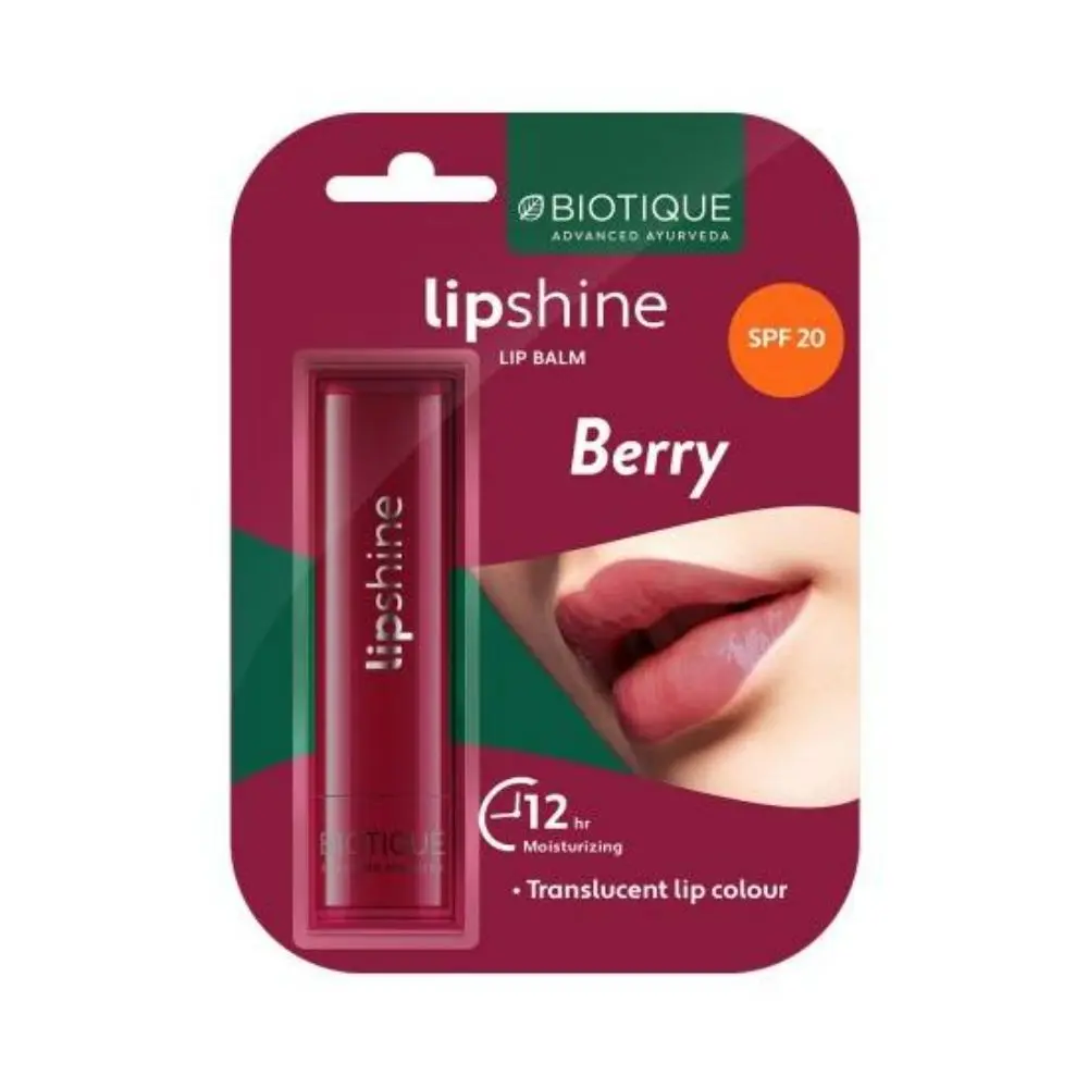 Biotique Lipshine Lip Balm Berry  (4 g)