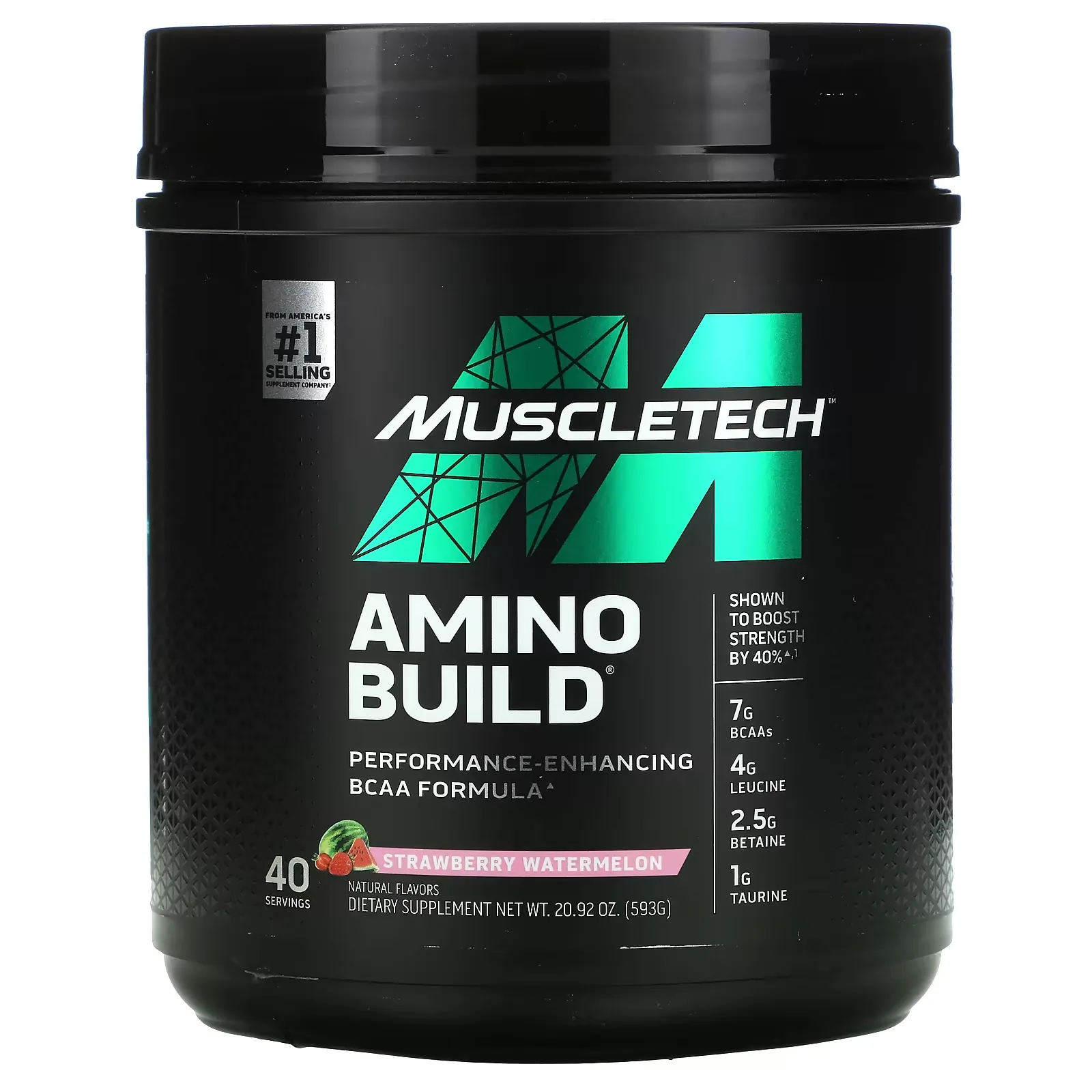 Amino Build, Strawberry Watermelon, 20.92 oz (593 g)