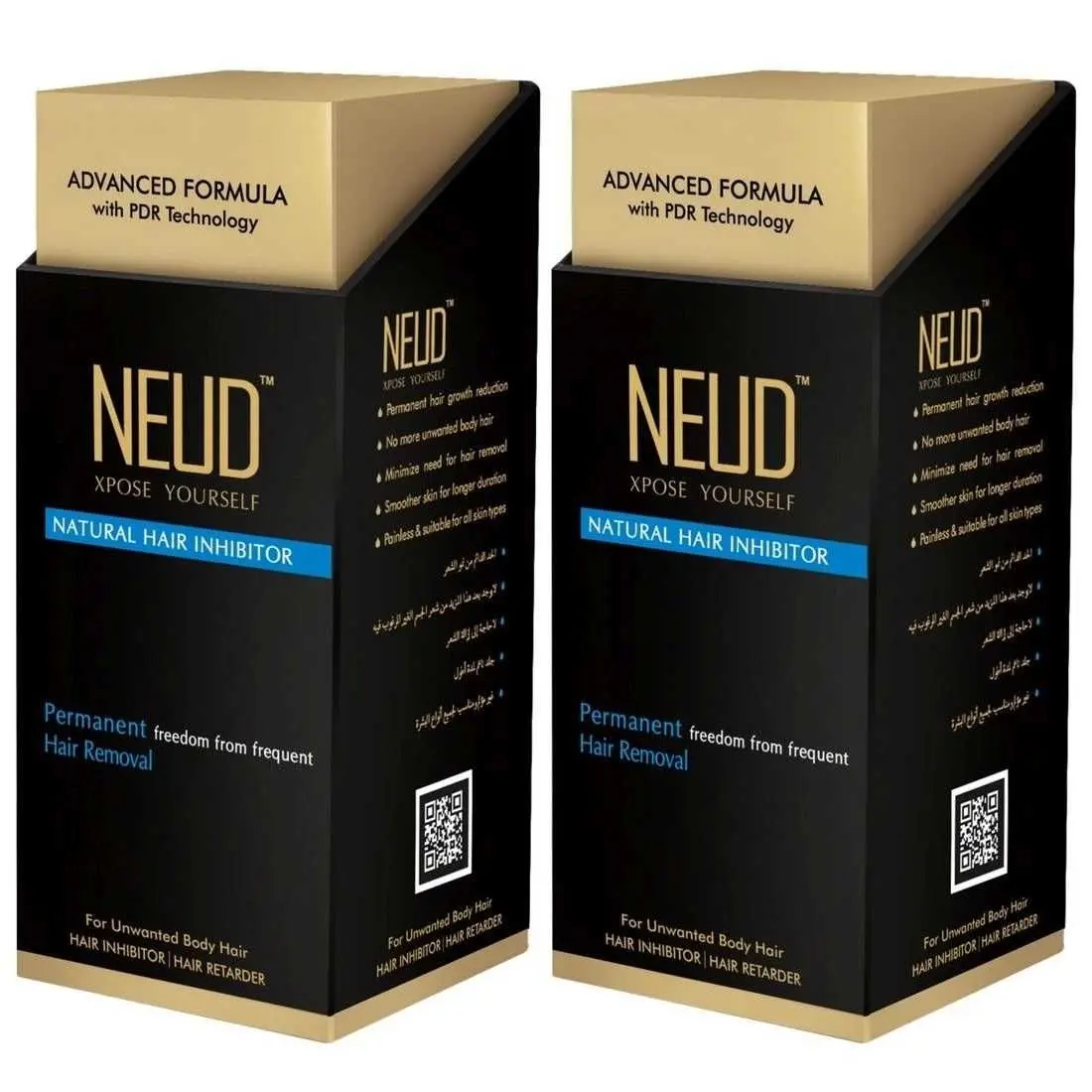 NEUD Natural Hair Inhibitor for Men & Women – 2 Packs (80 gm each)