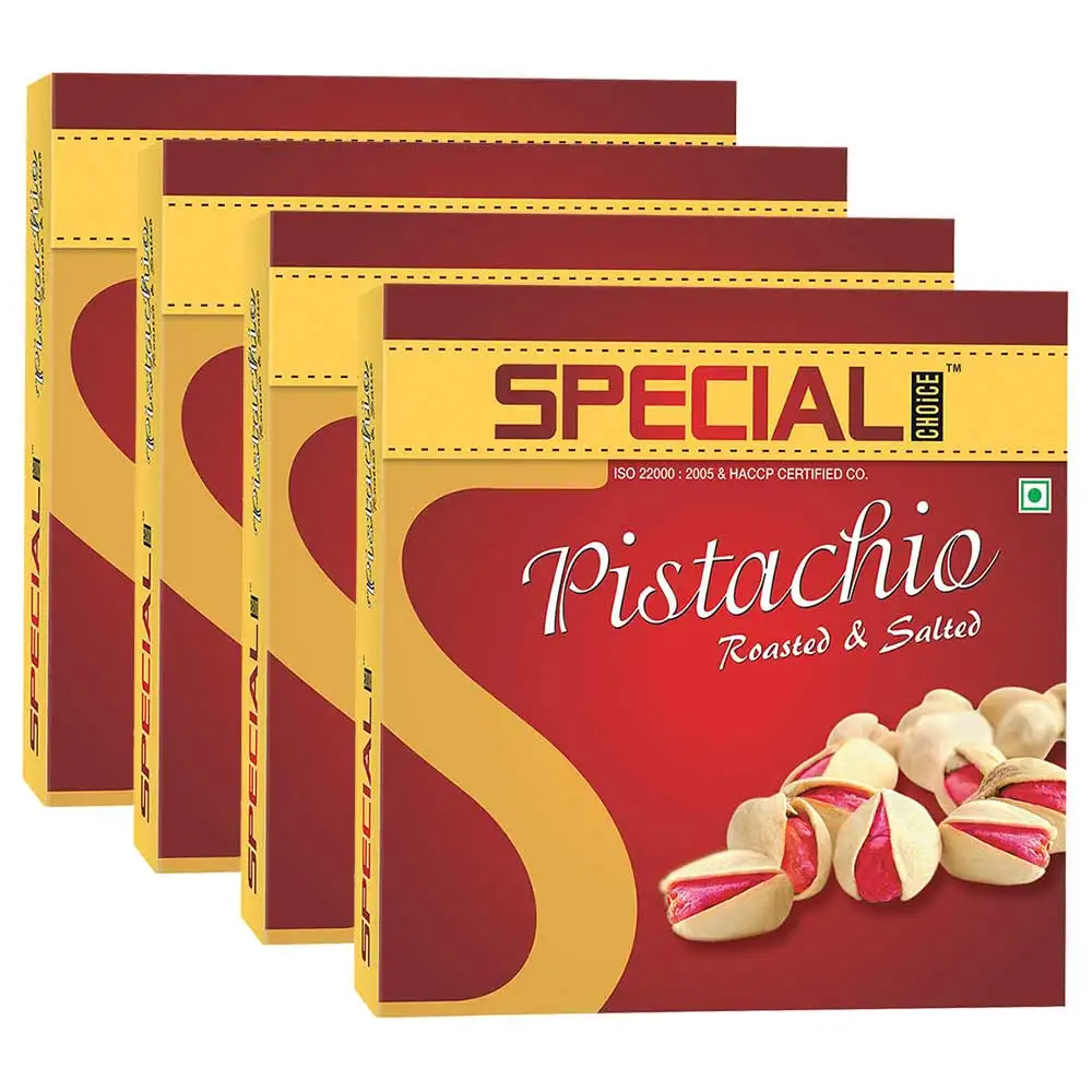 Special Choice Pistachio,  Roasted & Salted California Vacuum Pack (Pack of 4)  250 g