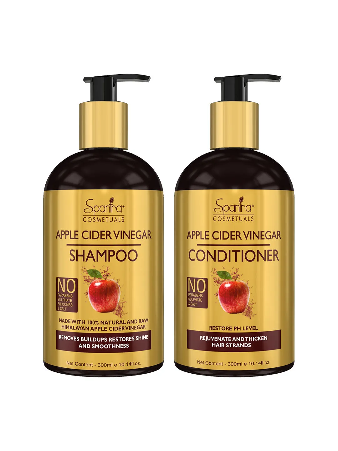 Spantra Apple Cider Vinegar Shampoo And Conditioner (Pack Of 2)