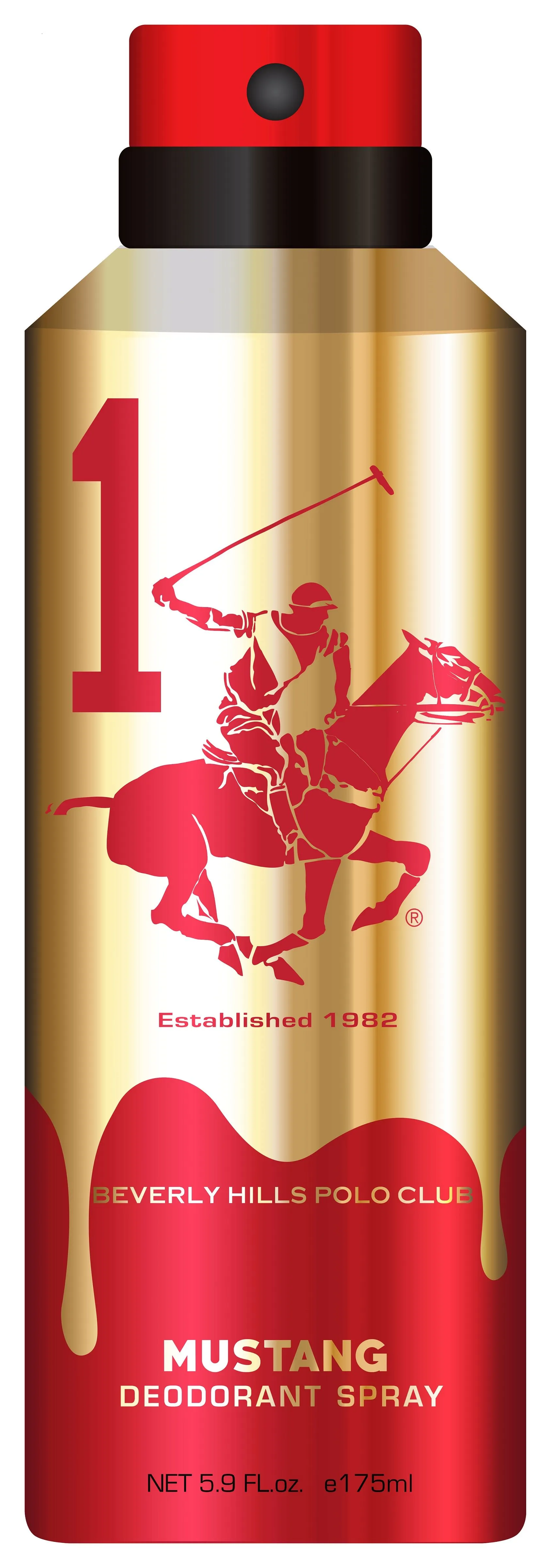 Beverly Hills Polo Club Men 1 Gold Mustang Deodorant Spray