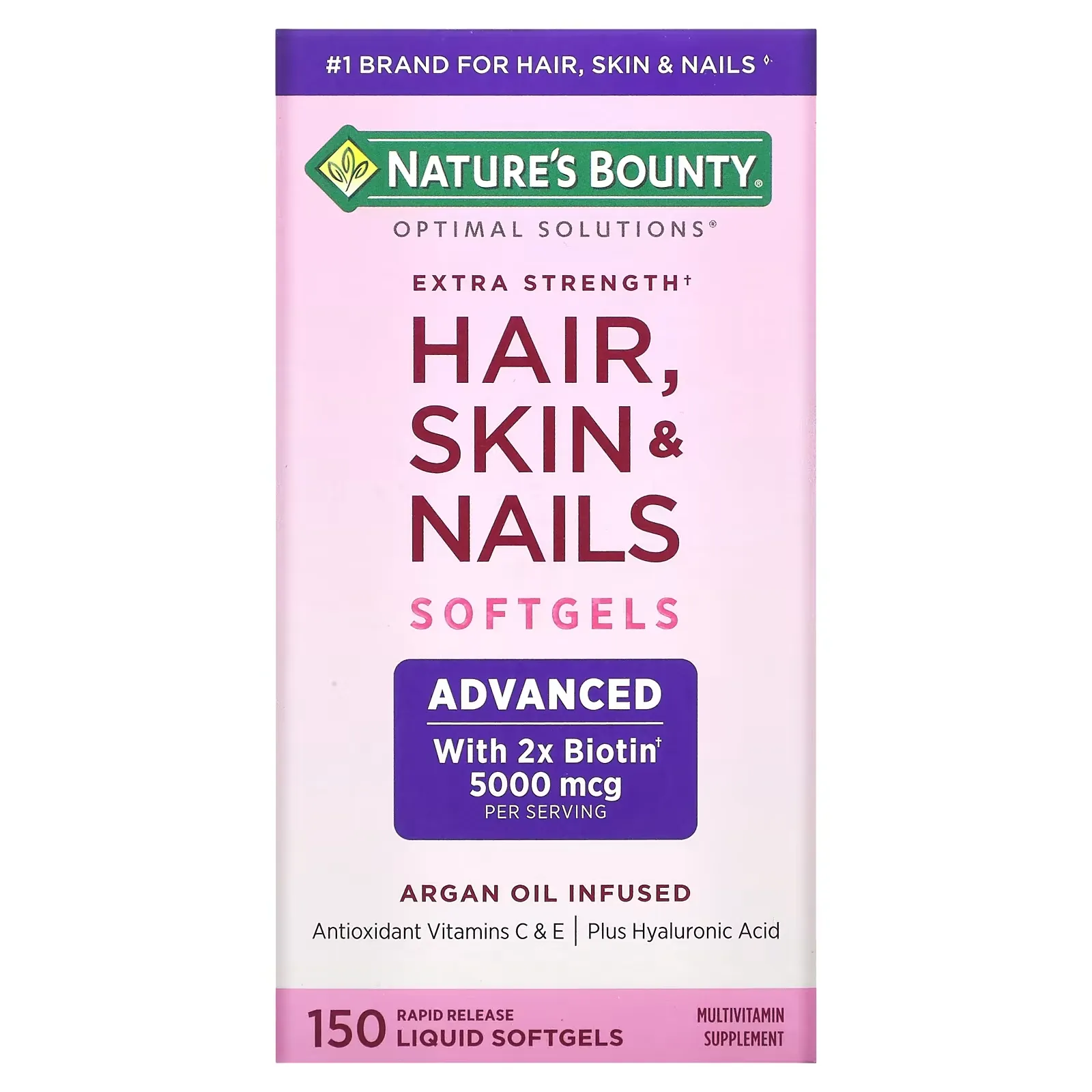 Optimal Solutions, Extra Strength Hair, Skin & Nails, 150 Rapid Release Liquid Softgels