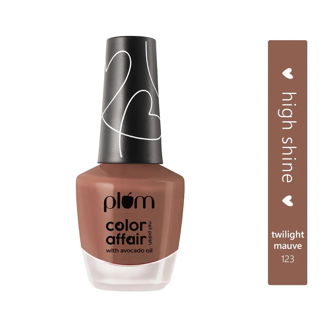 Plum Color Affair Nail Polish - Twilight Mauve - 123 | 7-Free Formula | High Shine & Plump Finish | 100% Vegan & Cruelty Free