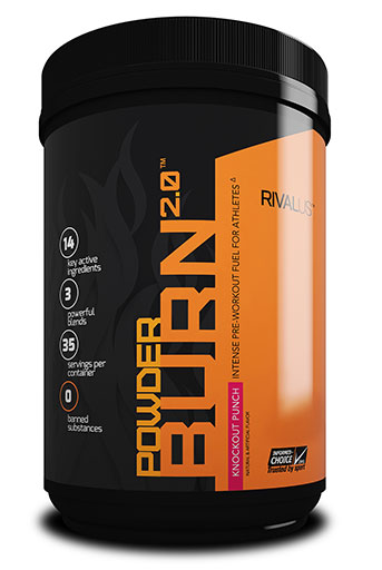 Powder Burn 2.0, By RIVALUS, Pre-Workout, Punch, 35 Servings,