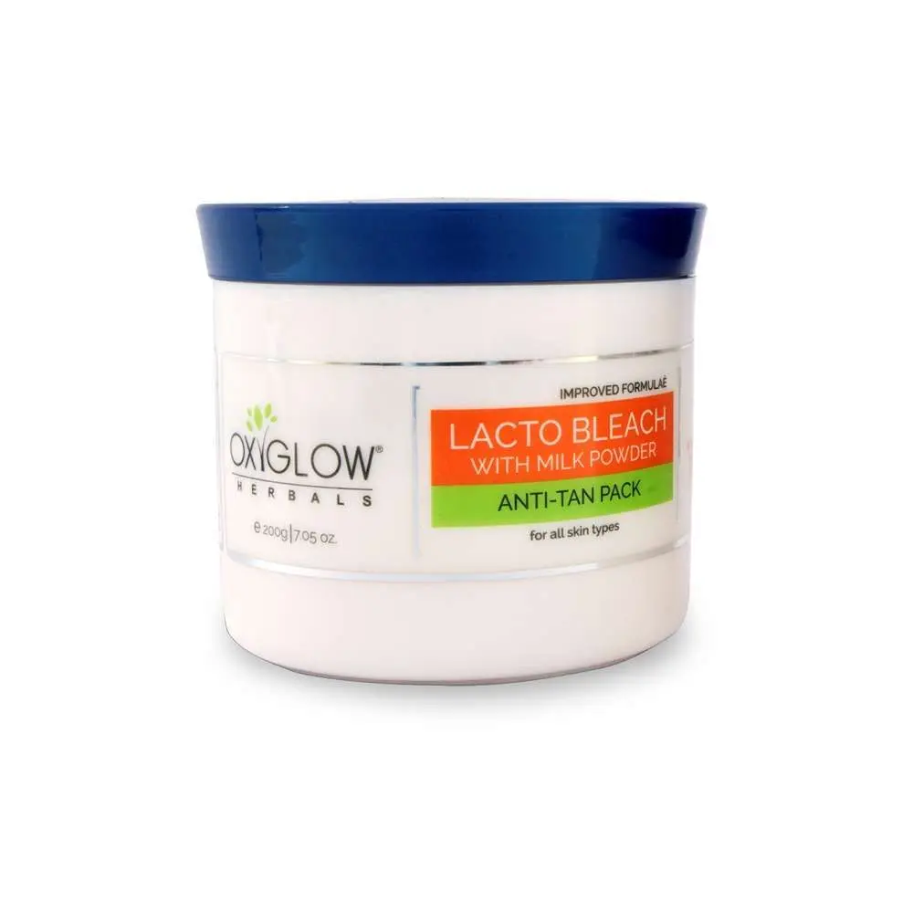 OxyGlow Herbals Lacto Bleach Cream,Anti-Tan Pack,200g,Smooth&Even skin